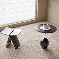 Modern side corner stool 3d model