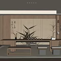 New Chinese Style Song Style Tea Room Study 3d model