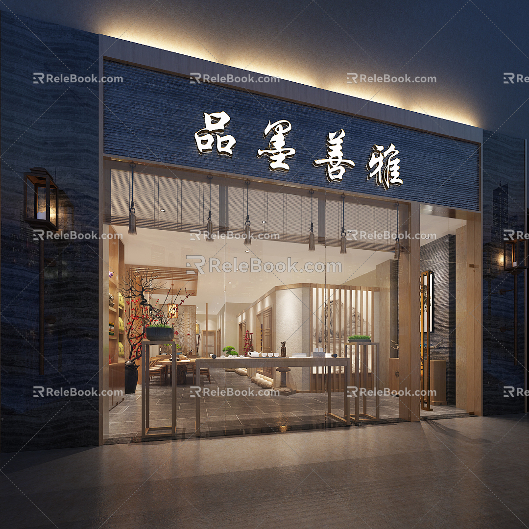 Chinese Teahouse Tea Shop 3d model