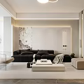 Modern Living And Dining Room Interior Design With TV Wall Bookshelves Dining Table And Lighting