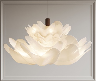 Quiet Wind Chandelier Cream Wind Chandelier Living Room Chandelier Dining Room Chandelier 3d model