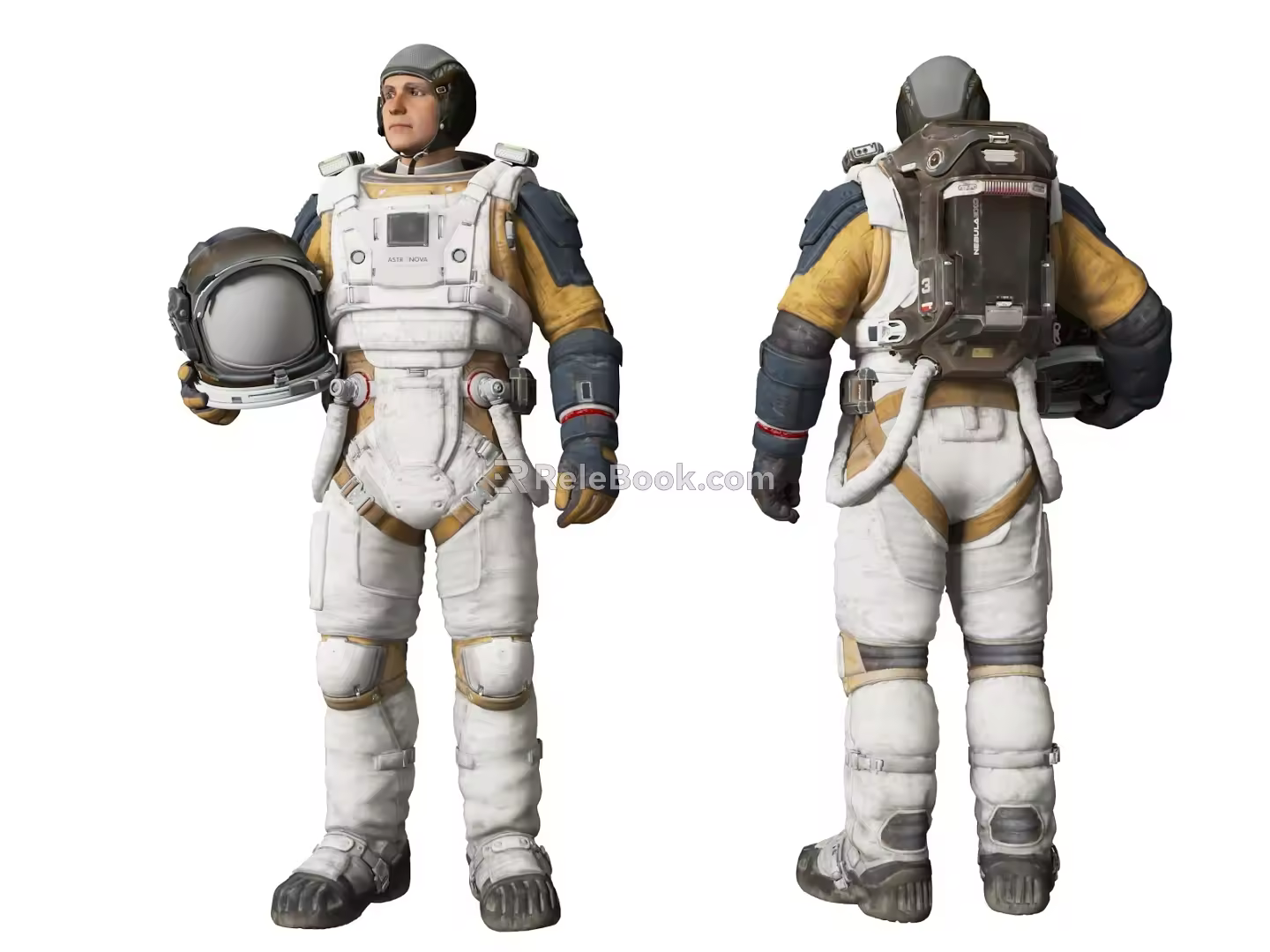 Space Astronaut Spaceship Crew Astronaut Characters 3d model