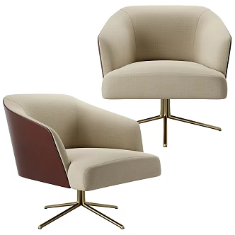 Modern Lounge Chair Armchair Leather Biba Salotti Label 3d model