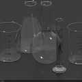 Ceramic Laboratory Vessels With Graduated Scales And Various Transparent Shapes