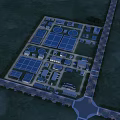 Aerial View of Large Scale Industrial Plant with Multiple Buildings Storage Tanks and Roadways