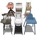 Children's Dining Table and Chair 3d model