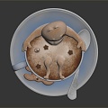 Modern Coffee Cup Bear Coffee Cookie Cookie Coffee 3d model