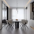 Modern Living Dining Room Interior Design With Large TV Wall Sofa And Round Coffee Table