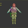 Game Movie Military Character With Helmet Tactical Vest Rifle And Combat Uniform