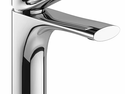 Modern Chrome Bathroom Faucet With Single Handle Sleek Design And Polished Finish 3d model