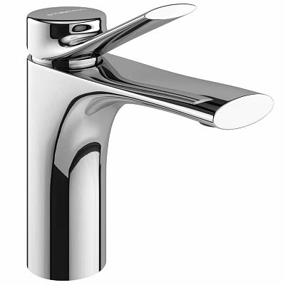 Modern Chrome Bathroom Faucet With Single Handle Sleek Design And Polished Finish 3d model