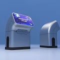 LIBREVER Silver Computer Terminals Two Units With Starry Sky Display Screens 3d model