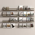 Modern Bookshelf Design With Stacked Books And Decorative Items In Interior Space