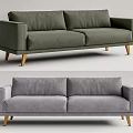 Nordic double sofa 3d model