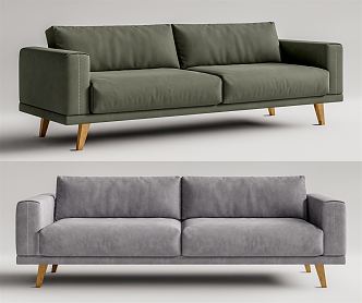 Nordic double sofa 3d model