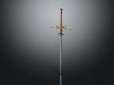 Modern Sword Officer Sword Long Sword Sheath 3d model