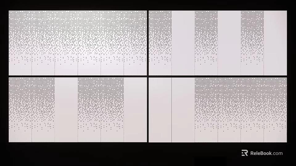 White Decorative Panels With Artistic Dot Texture Arrangement For Modern Interior 3d model