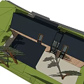 Modern Detached Villa Design With Wooden Exterior Sloped Roof Large Windows And Tall Tree