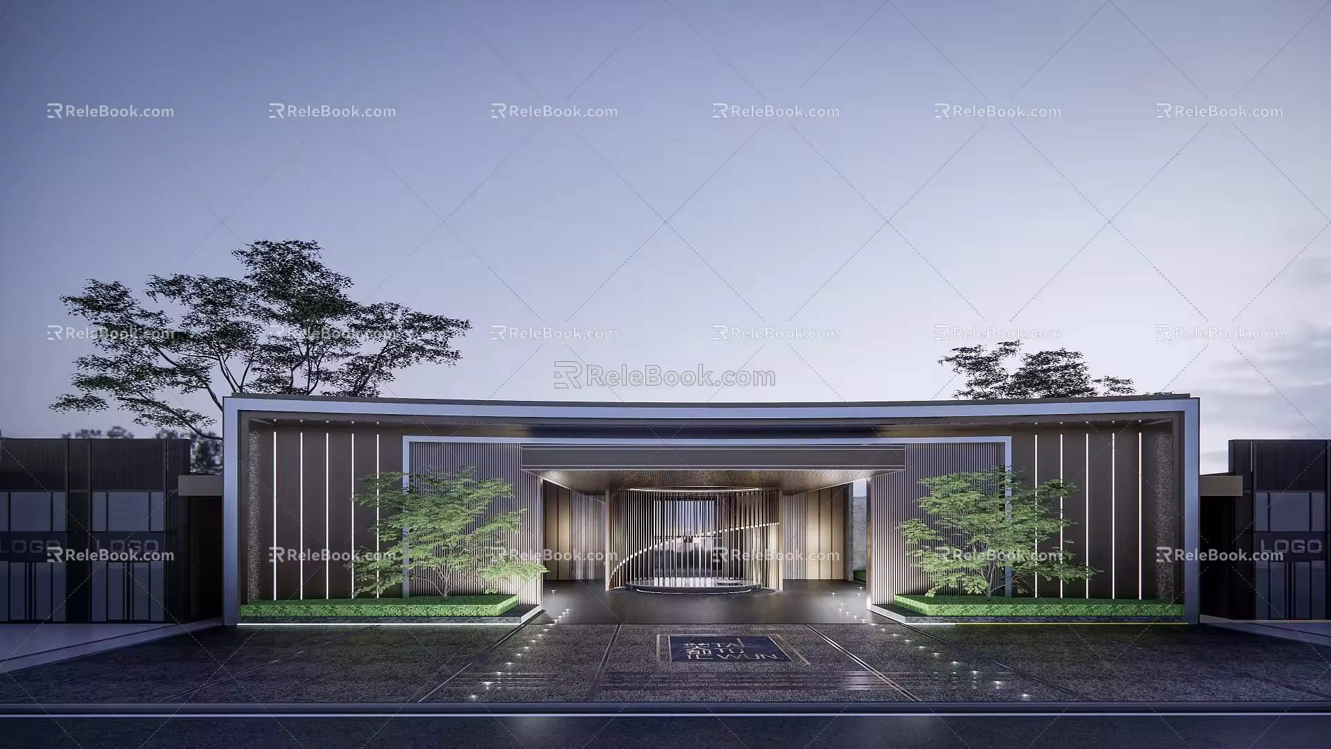 Modern Gate High-end Demonstration Zone Gate 3d model