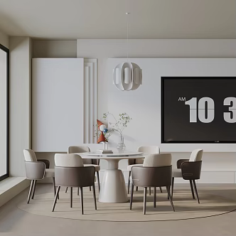 Modern dining table 3d model