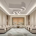 New Chinese Reception Room VIP Reception Room 3d model