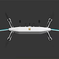 High Tech Drone Device With Digital Display Screen And Data Charts