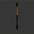 3D Rendered Rocket Launcher With Green Warhead Orange Black Barrel Stand And Grip