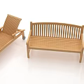 Wooden Outdoor Chairs With Slatted Design Various Styles Including Recliner Bench Single