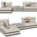 Modern Corner Sofa lrmAerre Italia Fabric Multiplayer Sofa Fabric Multiplayer Sofa 3d model