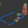 Tower defense sentry tower air defense watchtower observatory tower loft 3d model