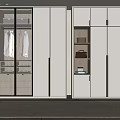 Modern Sleek Wardrobe Interior Design With Glass Doors White Cabinetry And Metal Handles