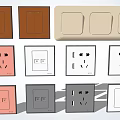 Modern socket switch socket 3d model