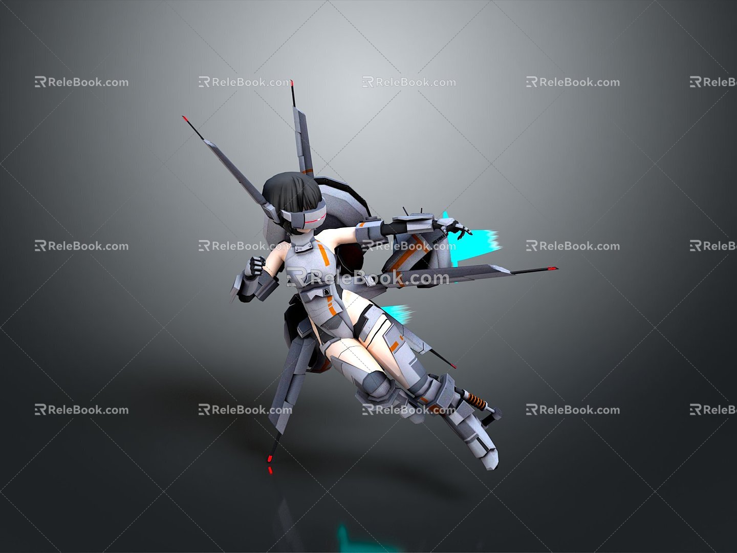 Sci-fi Beauty Cyber Beauty Sci-fi Woman Warrior Future Woman Warrior Sci-fi Lady Soldier Cyber Woman Warrior 3d model