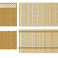 Various Bamboo Fence Designs With Lattice Patterns And Vertical Slats For Garden Decoration