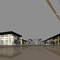 Modern White Suspended Ceiling With Recessed Lighting And Geometric Panels In Commercial Space