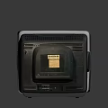 Vintage Television Set With Static Screen Gray Body And Classic Design