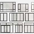 Various Modern Window And Door Frame Designs For Home Installation 3d model