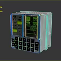 Industrial Control Panel With Green Digital Display And White Casing Keypad Buttons