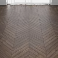 Dark Herringbone Hardwood Flooring For Modern Interiors 3d model