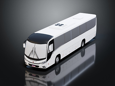 modern bus metro bus city bus minibus 3d model