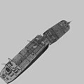 Close Up View of Dismantled Ship Revealing Internal Structure and Rusted Hull