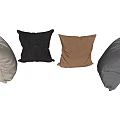 Soft Decorative Pillows in Black Gray Light Gray and Brown Fabric for Home Sofa Decor