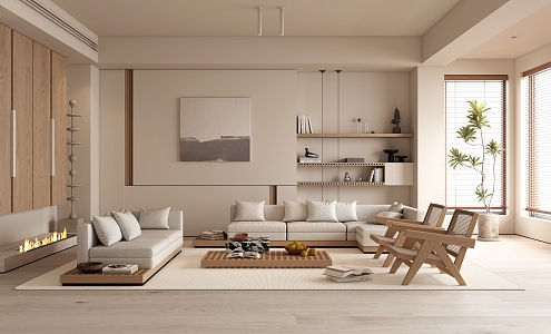 modern living room 3d model