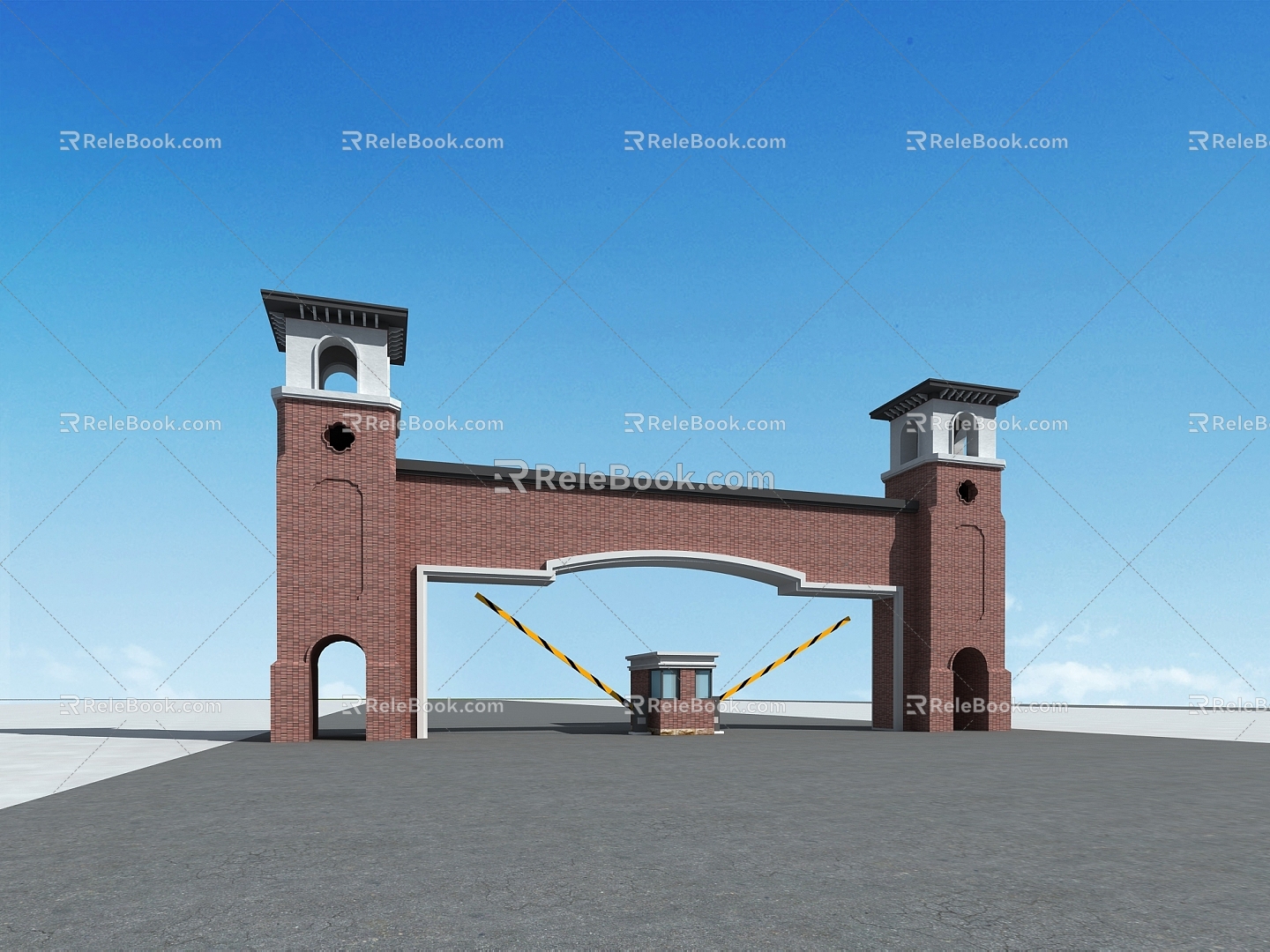 Gate building doorman community entrance model