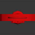 Red Circular New Year Pendant with Loop and Orange Tassel Decoration