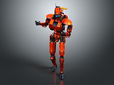 Modern Robot Super Can Check and Send Mecha Warrior Machine Armor Mechanical Armor 3d model