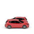 Red Mazda Car 3d model
