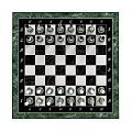 Exquisite Chess Set Design With Green Black Chessboard And Decorative Metallic Pieces