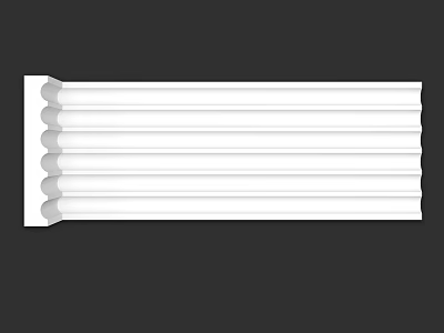 White Elongated Structural Components With Rounded Ends Arranged In Parallel Rows 3d model