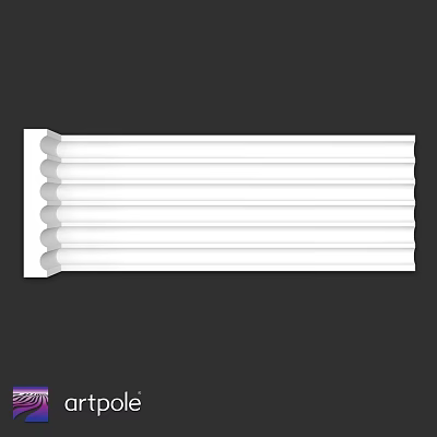 White Elongated Structural Components With Rounded Ends Arranged In Parallel Rows 3d model